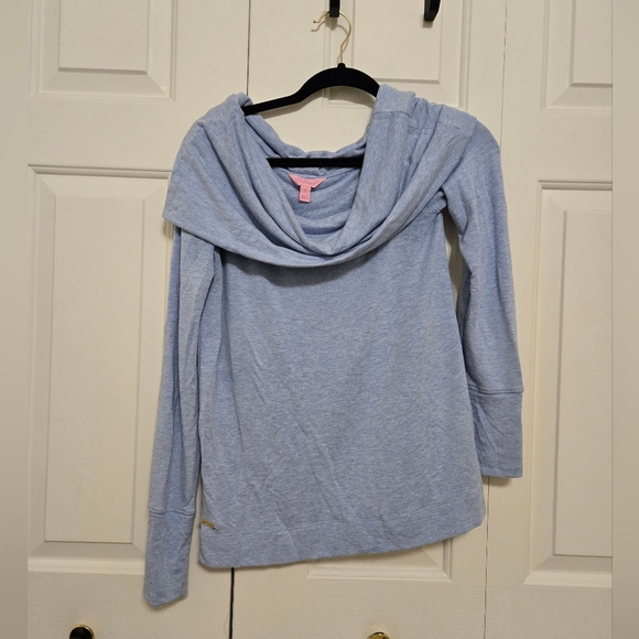 Lilly Pulitzer Sweaters - Lilly Pulitzer Belinda Blue Off The Shoulder Size Small